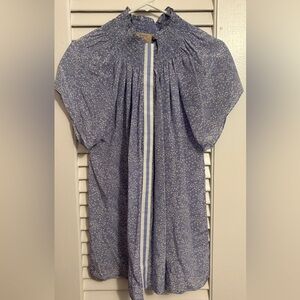 Women's Lavender Printed Peasant Top